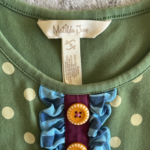 Matilda Jane 2 piece Dress & Bennie’s Bundle. Size 6  maroon
multicolored prints - Picture 2 of 5